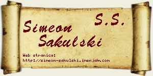 Simeon Sakulski vizit kartica